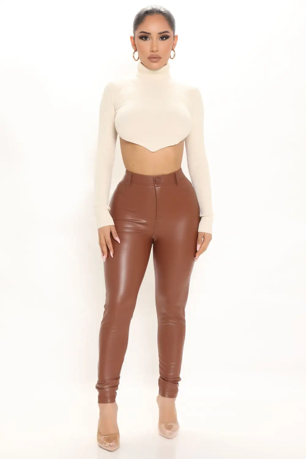 Little Miss Perfect Turtle Neck Top - Cream