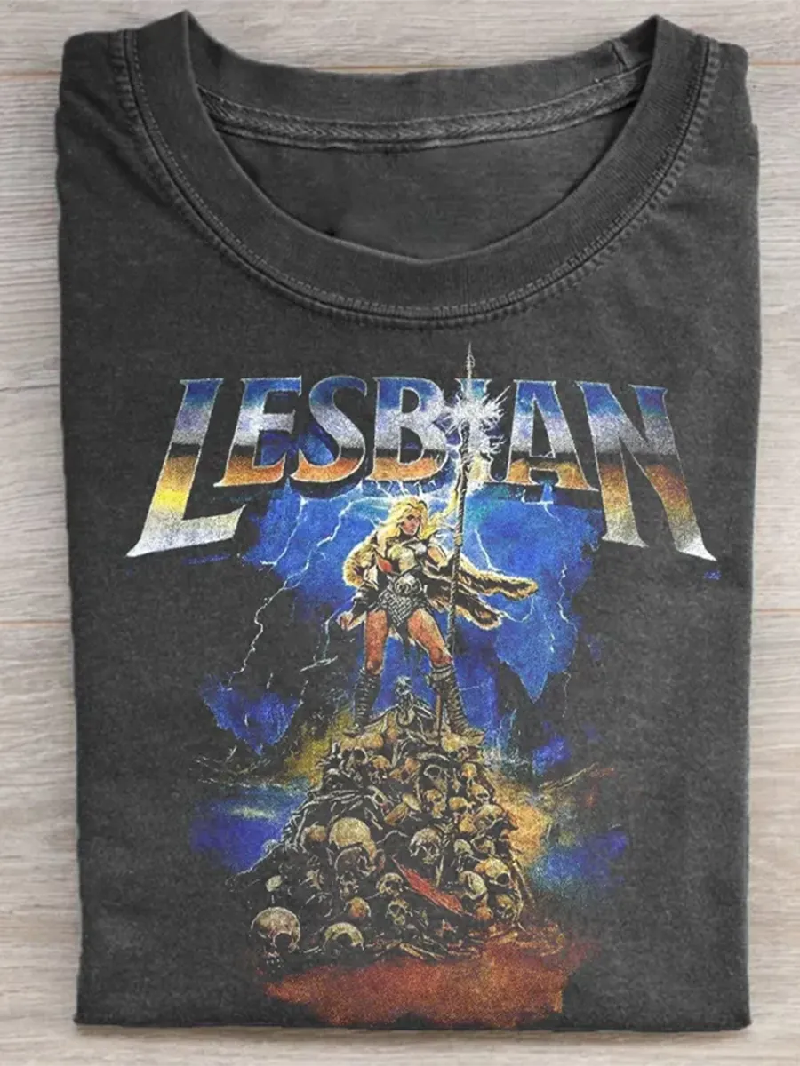 Lesbian Warrior Dark Fantasy T-Shirt