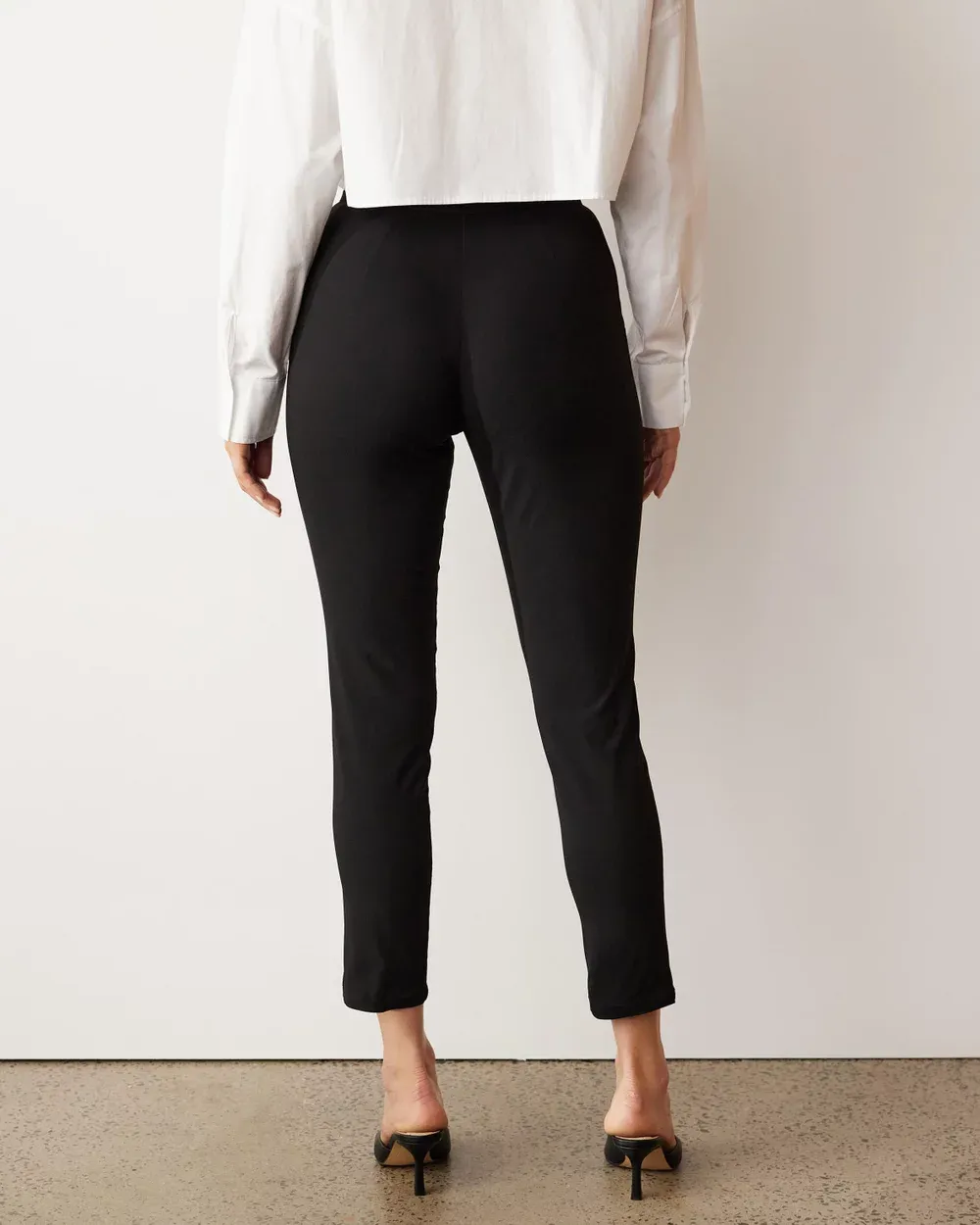 High Waisted Slim Leg Pants