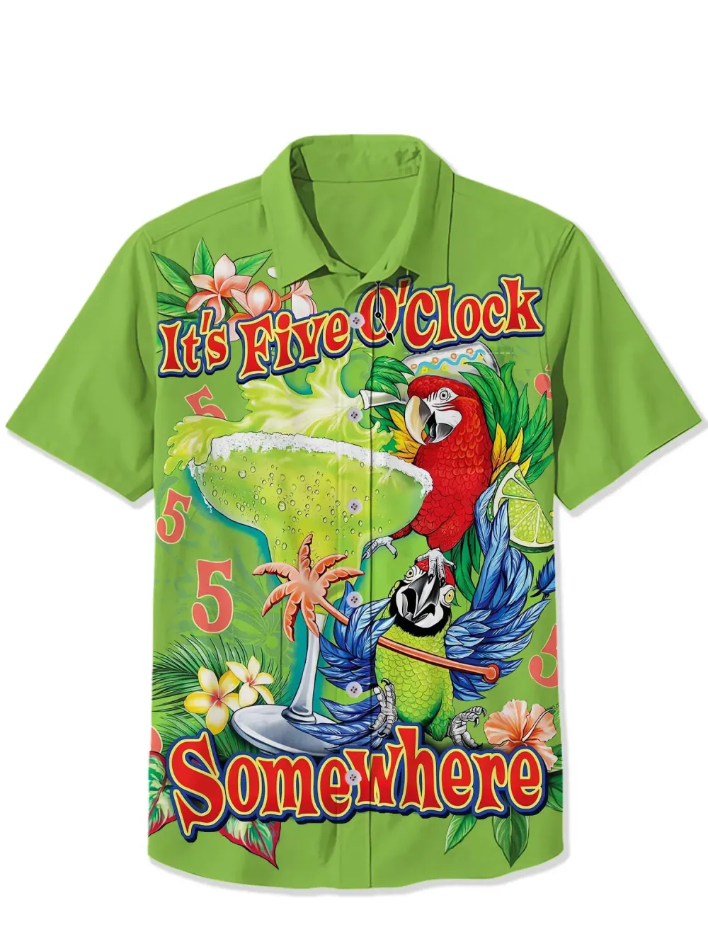 Parrot And Cocktails It'S 5 O'Clock Somewhere Shirt