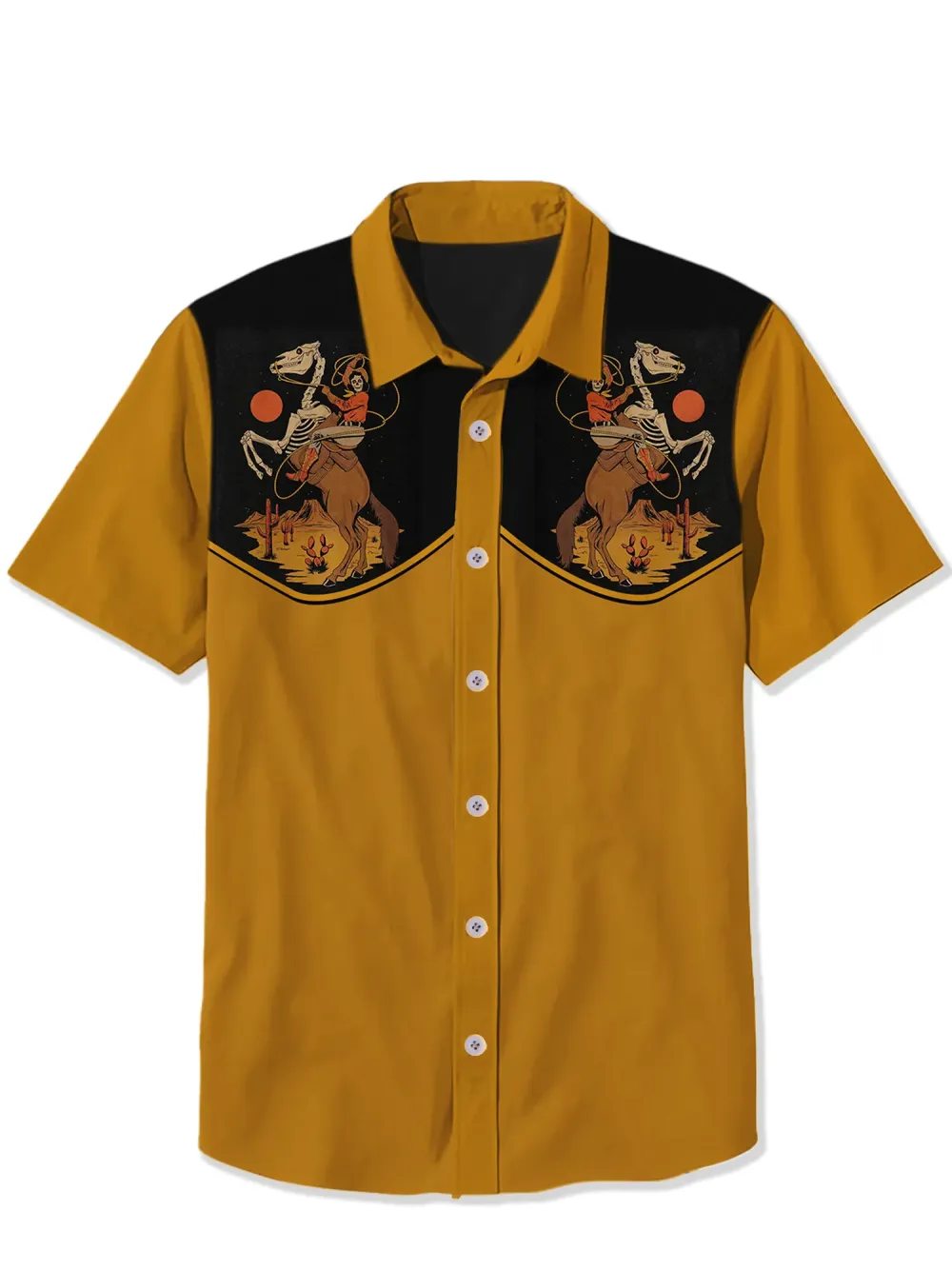 Western Cowgirl And Horse Skeleton Shirt