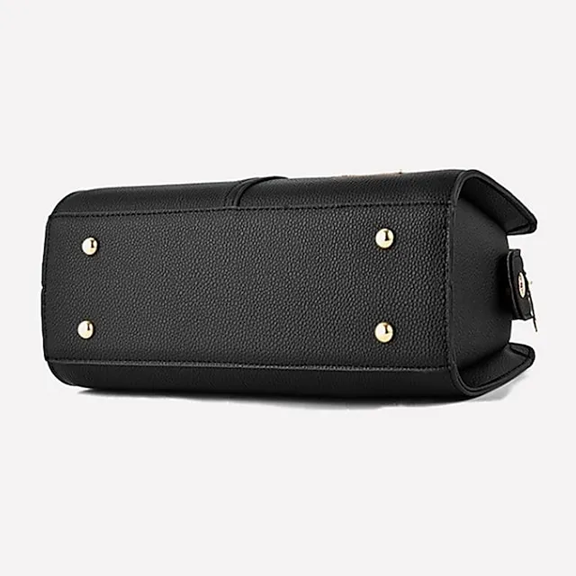 Women's Handbag Crossbody Bag Shoulder Bag PU Leather Office Daily Pendant Chain Solid Color Wine Black Royal Blue