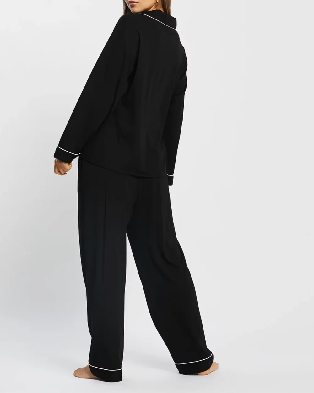 Long Sleeve Button-up Shirt Pajama Set