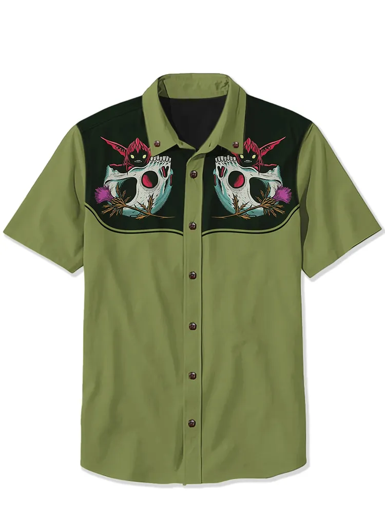 Skeleton Demon Flower Shirt