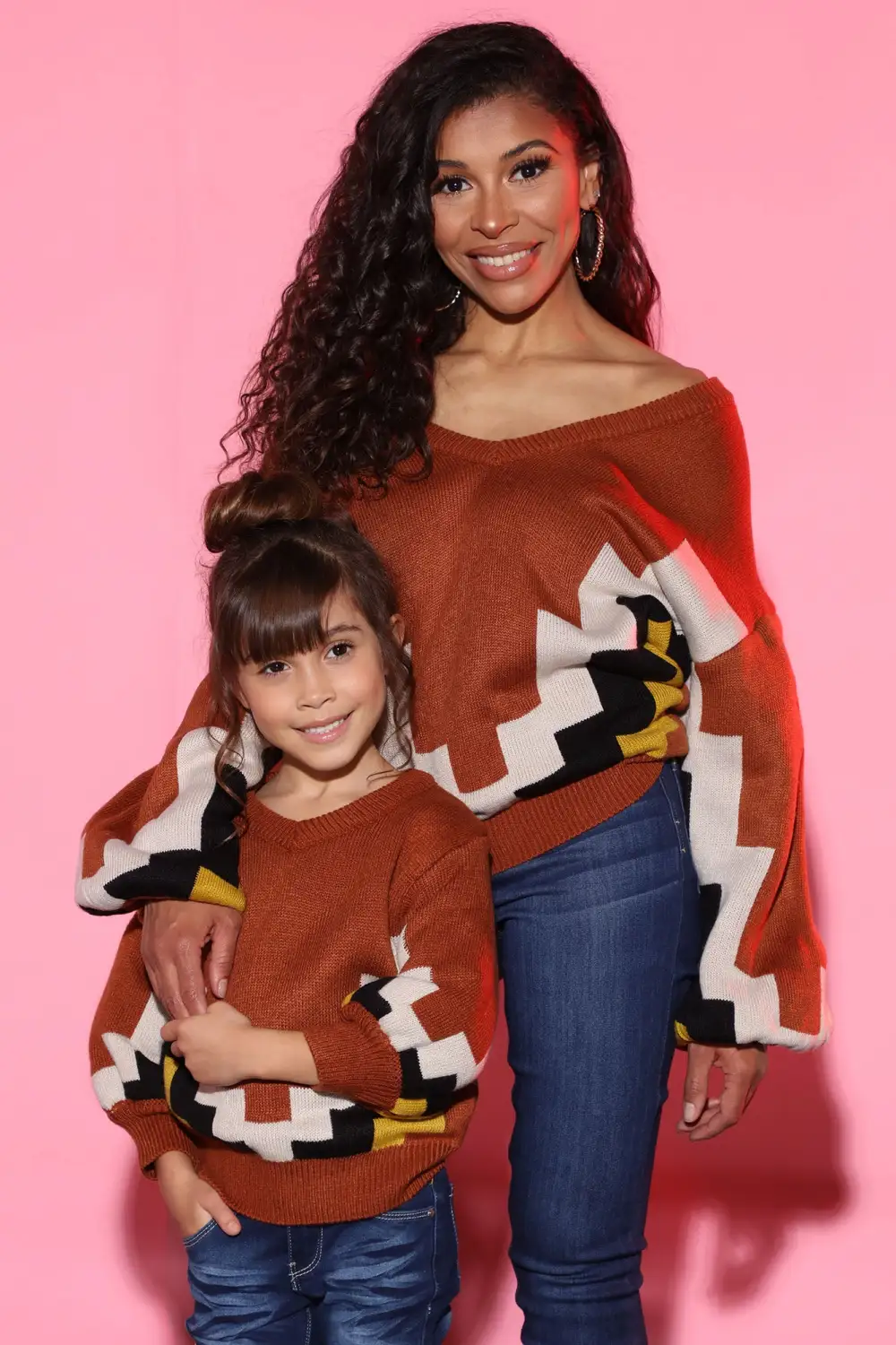 In That Moment Colorblock Sweater - Brown/combo