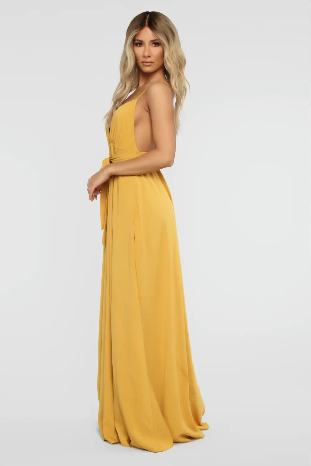 River Flow Maxi Dress - Mustard