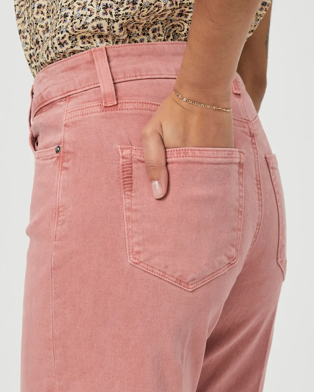 Pink Wide Leg Jeans