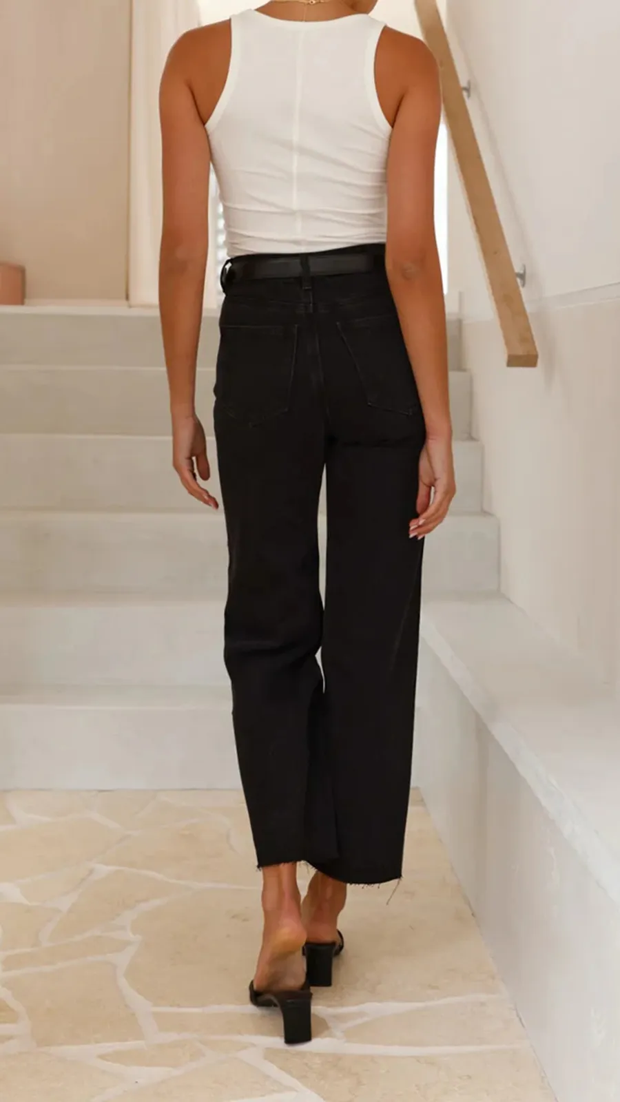 Distressed Hemline Jeans