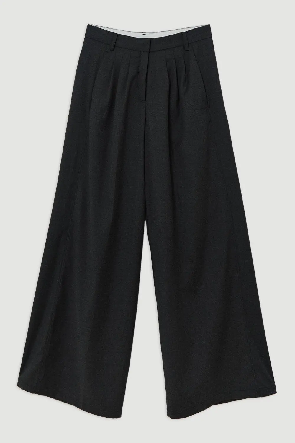 Tailored Wide Leg Darted Trousers