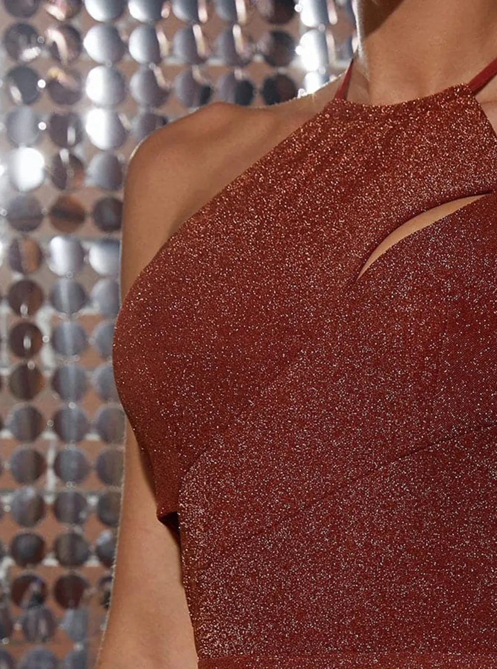 Cutout Open Back Flared Jumpsuit