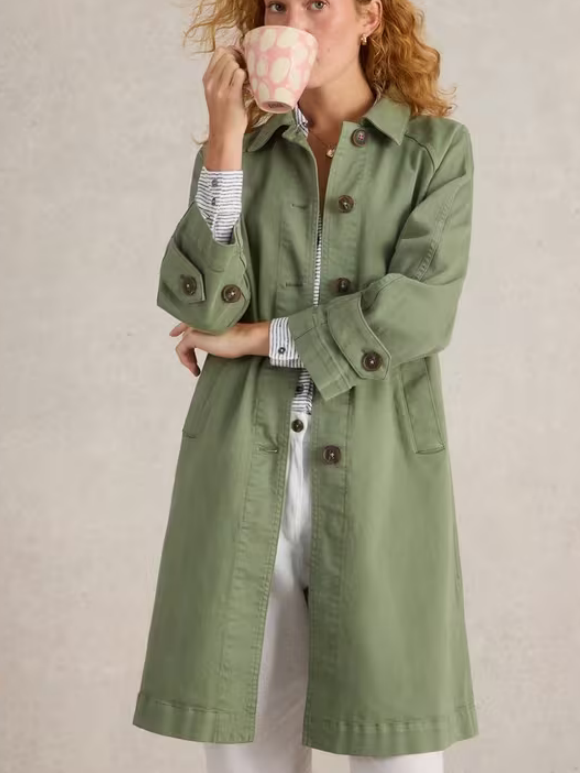 Denim Collared Coat