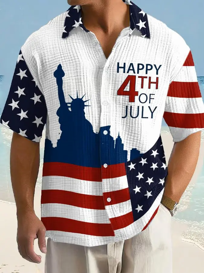 Men's Independence Day Flag Shirt