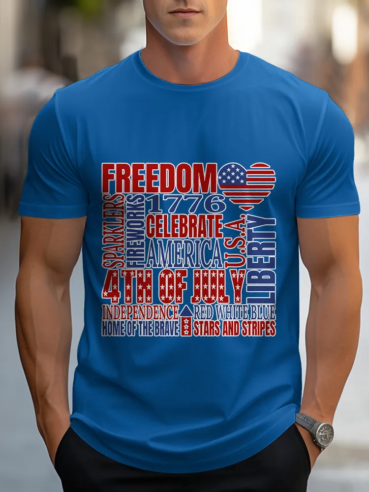 Man'S Freedom 1776 Round-Neck Short-Sleeved T-Shirt