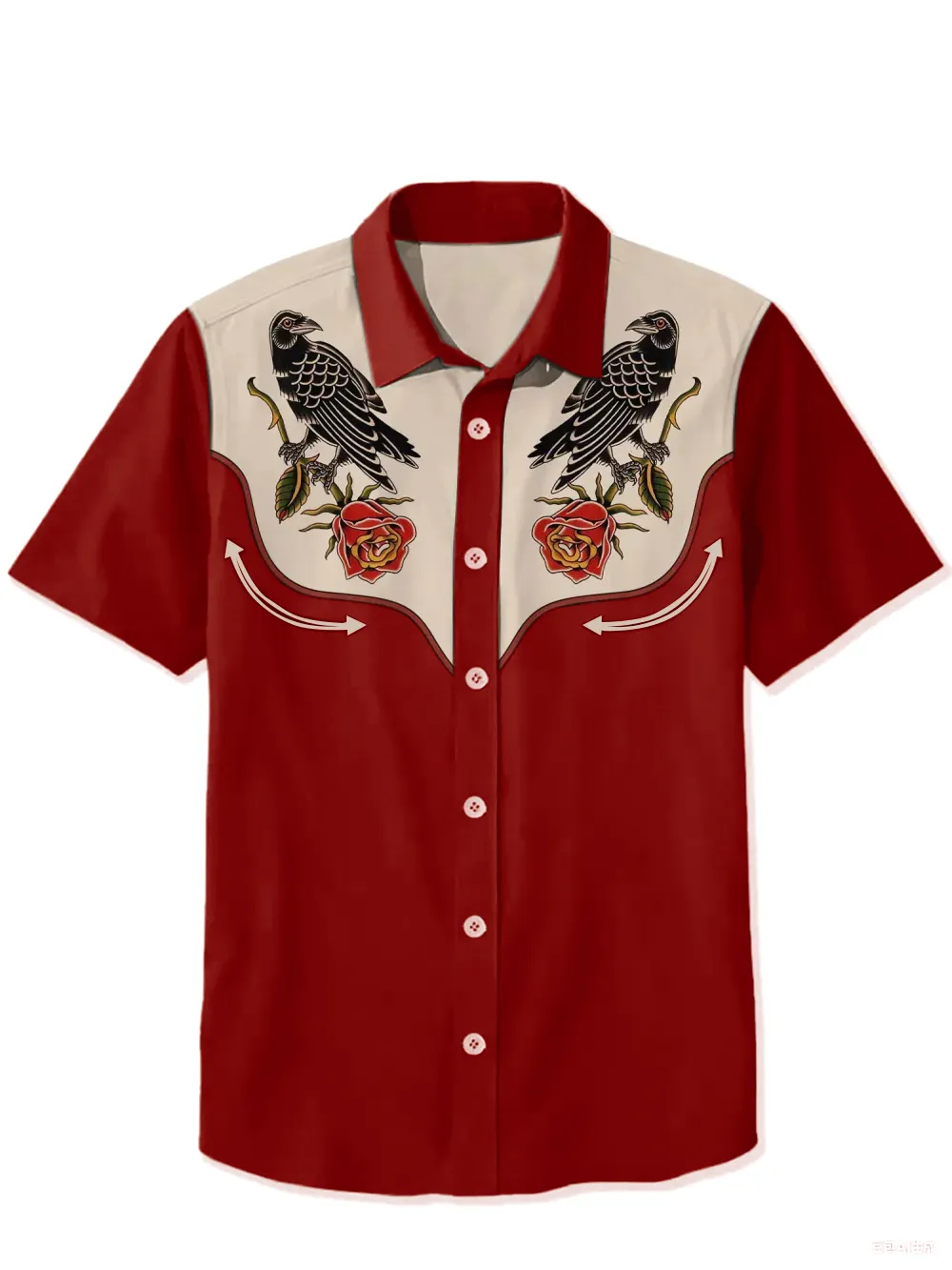 Crow And Flower Shirt