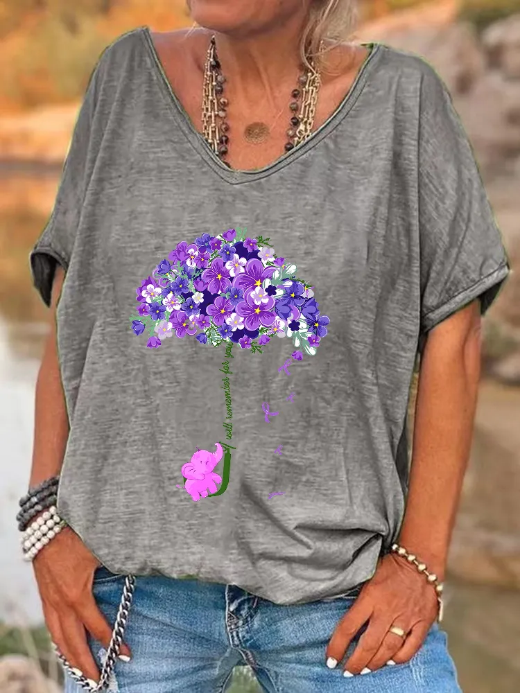 Women'S I Will Remember For You V-Neck Short-Sleeved T-Shirt