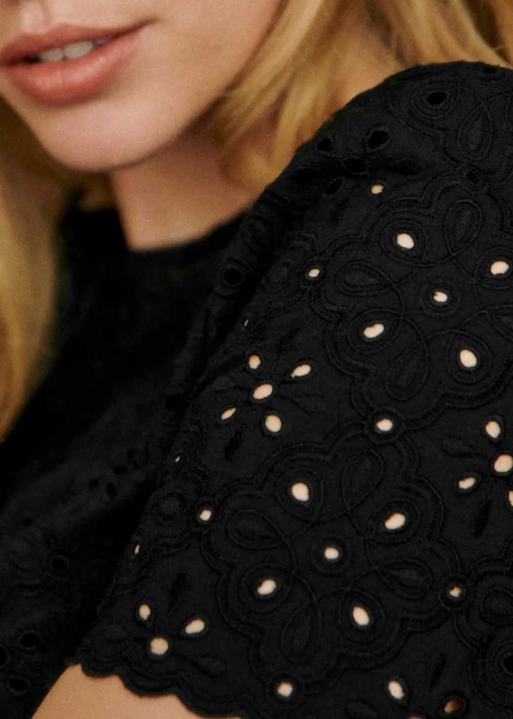 Short Sleeve Embroidered Blouse