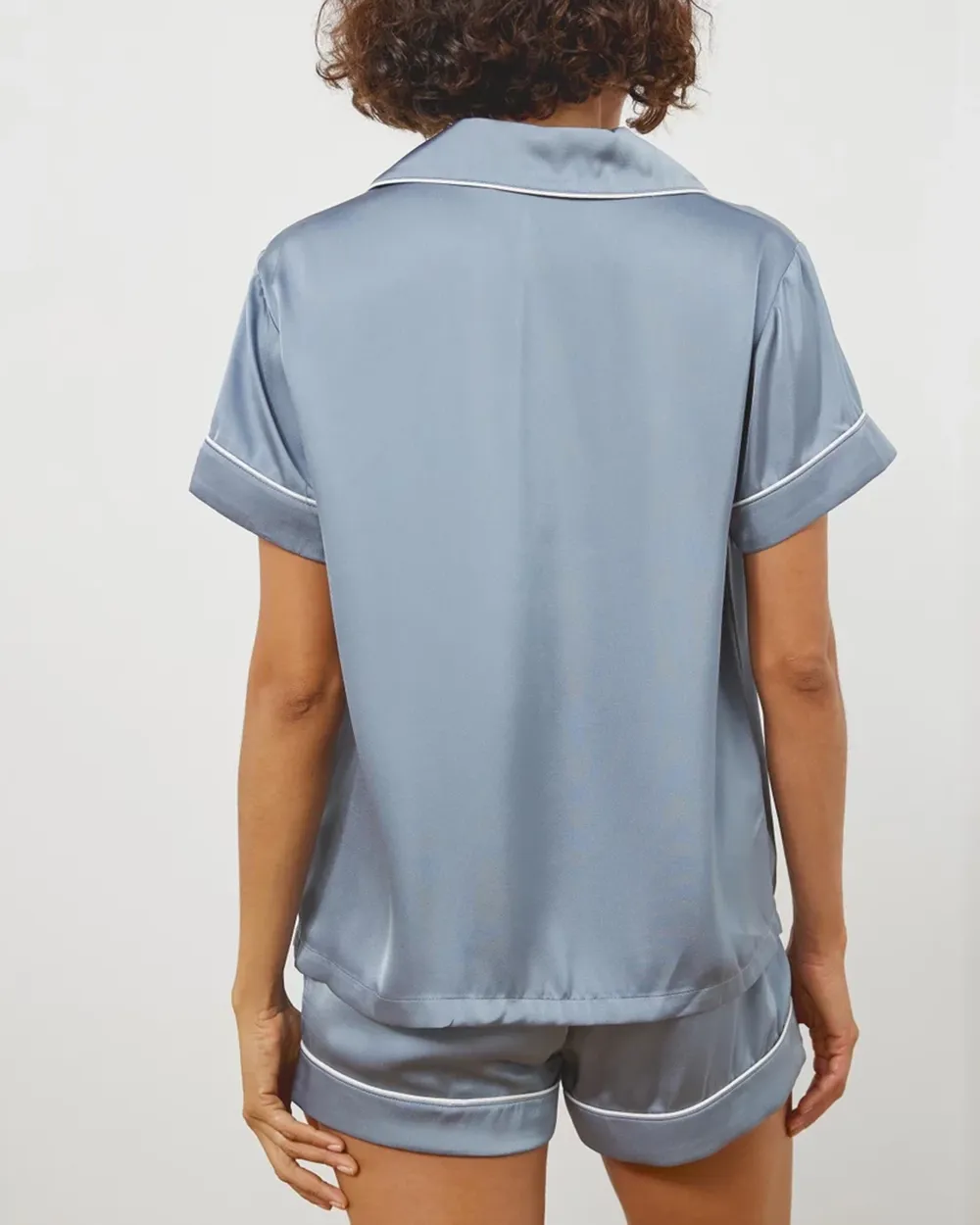 Short Satin Shirt PJ Set
