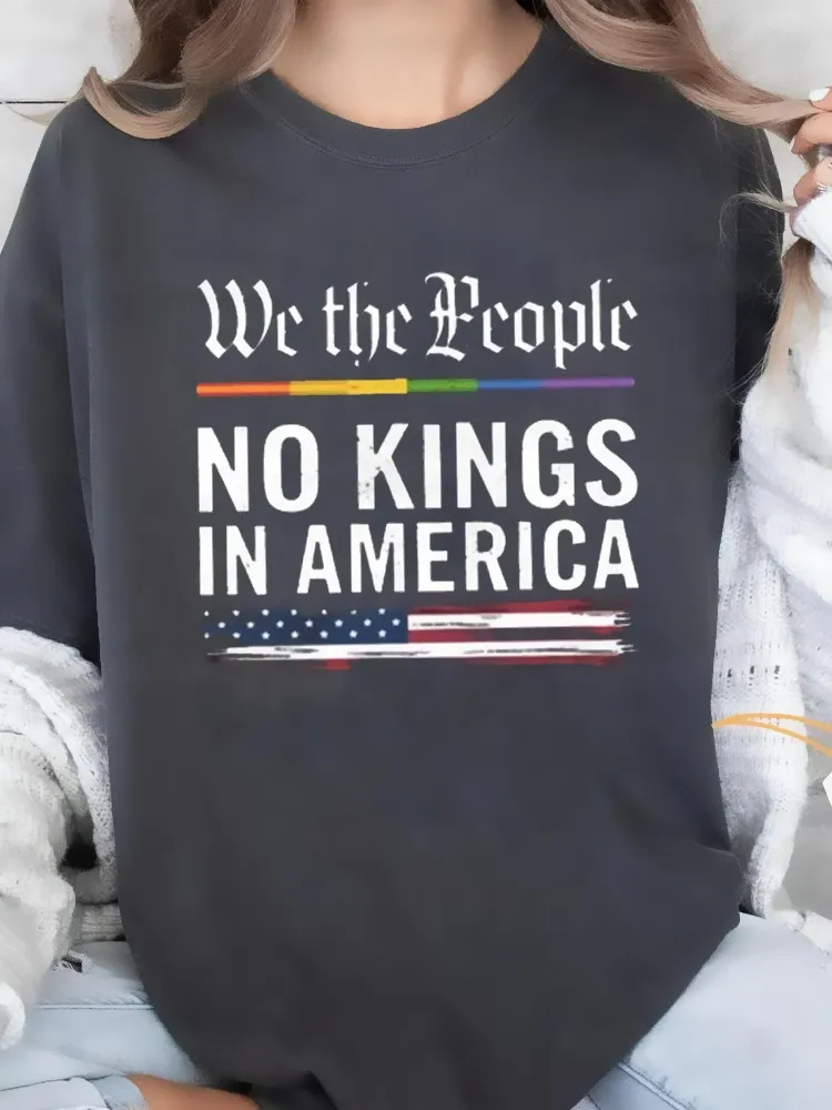 No Kings In America Shirt Anti Trump Unisex T-Shirt