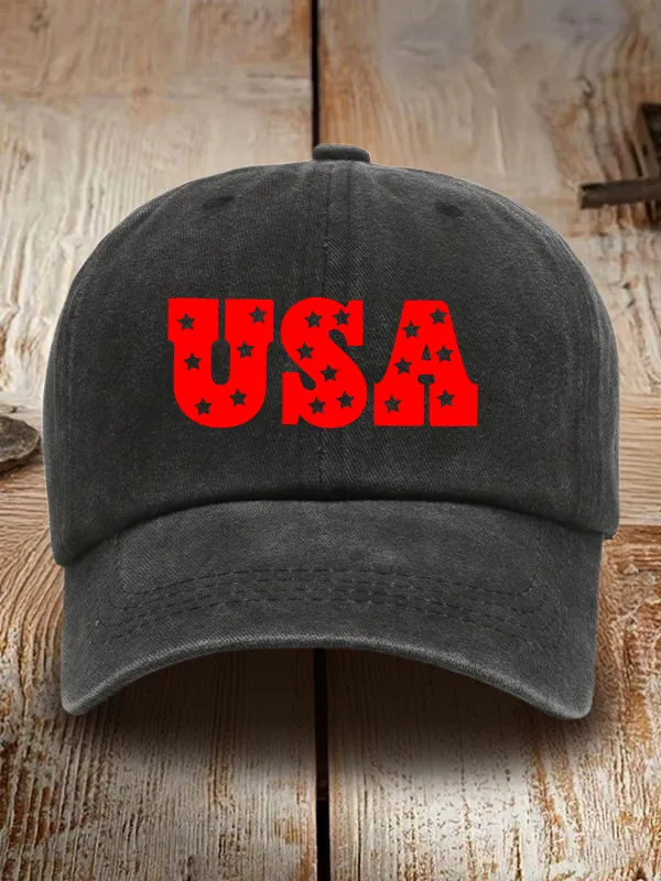 USA Washed Baseball Cap