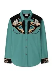 Men's Western Cactus Long Sleeves Shirt