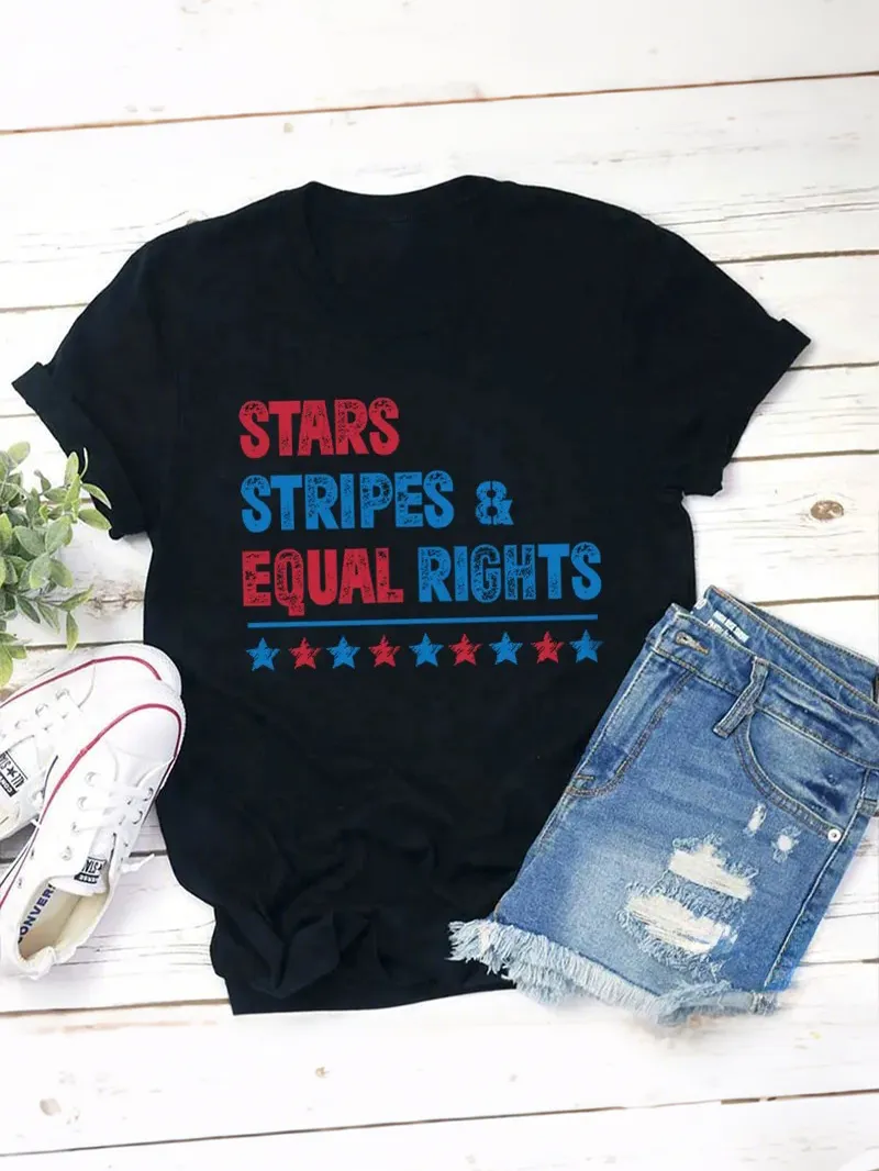 Stars Stripes And Equal Rights Teacher T-Shirt