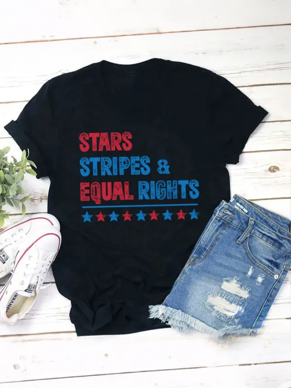 Stars Stripes And Equal Rights Teacher T-Shirt