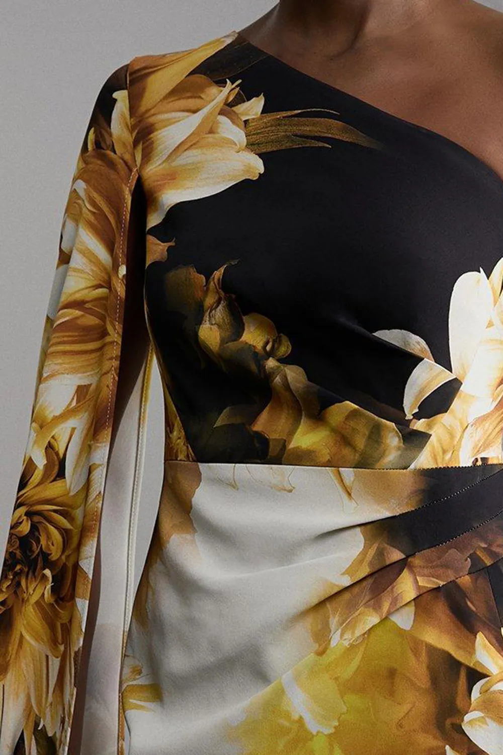 Random Printing Viscose Jersey Hardware Maxi Dress