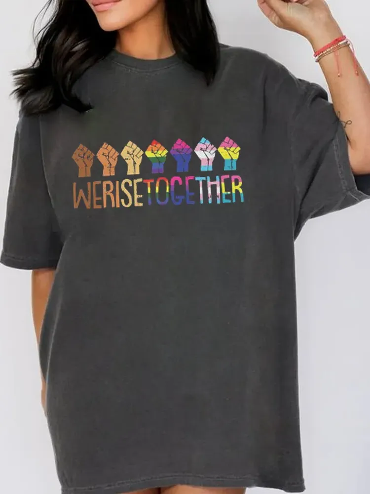 Women'S Werise Toge Ther Round-Neck Short Sleeve T-Shirt