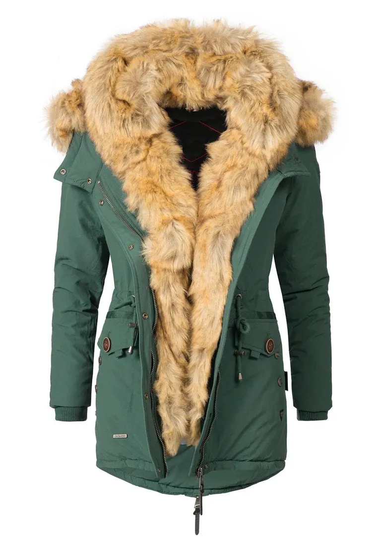 Ladies Winter Thicken Windproof Parka black
