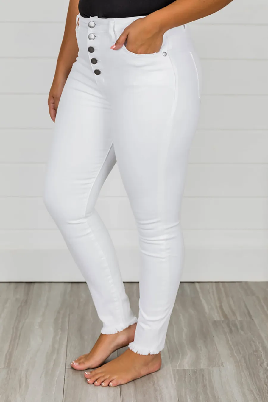 White Small Legged Jeans