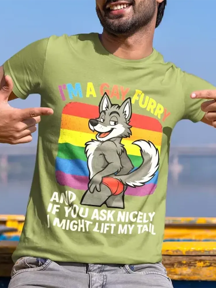 Women'S I'M A Gay Furry Short Sleeve Round-Neck T-Shirt