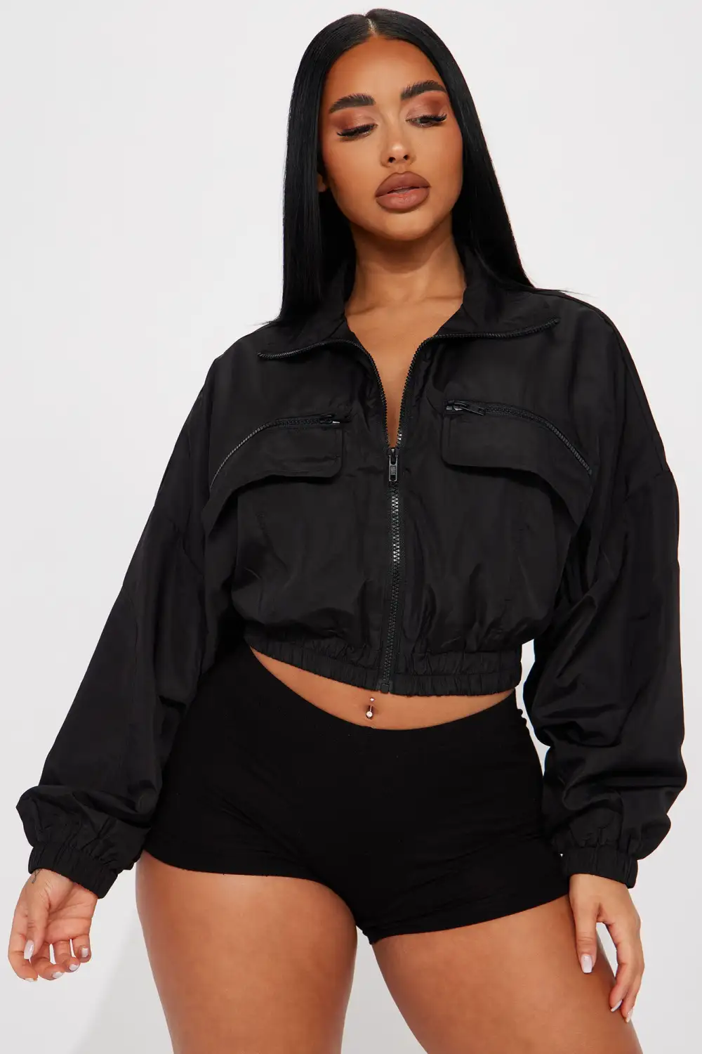 Running Around Track Jacket - Black