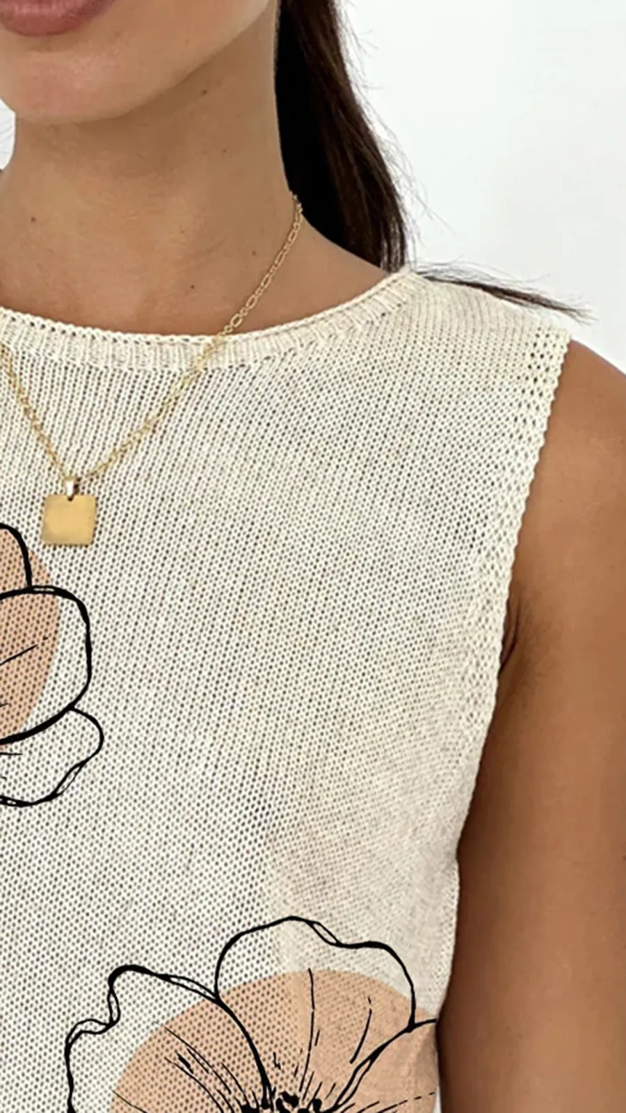 Knitted Simple Sleeveless Top
