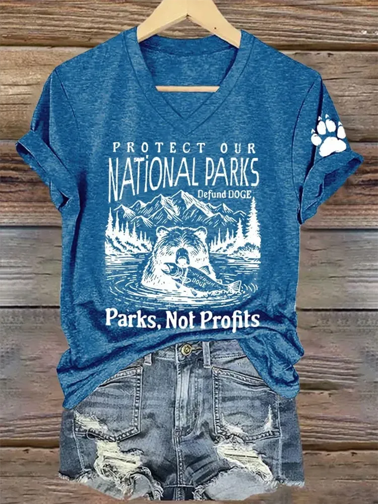 Women'S Protect Our National Parks Printed T-Shirt