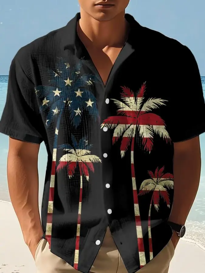 Men's Independence Day Flag Shirt