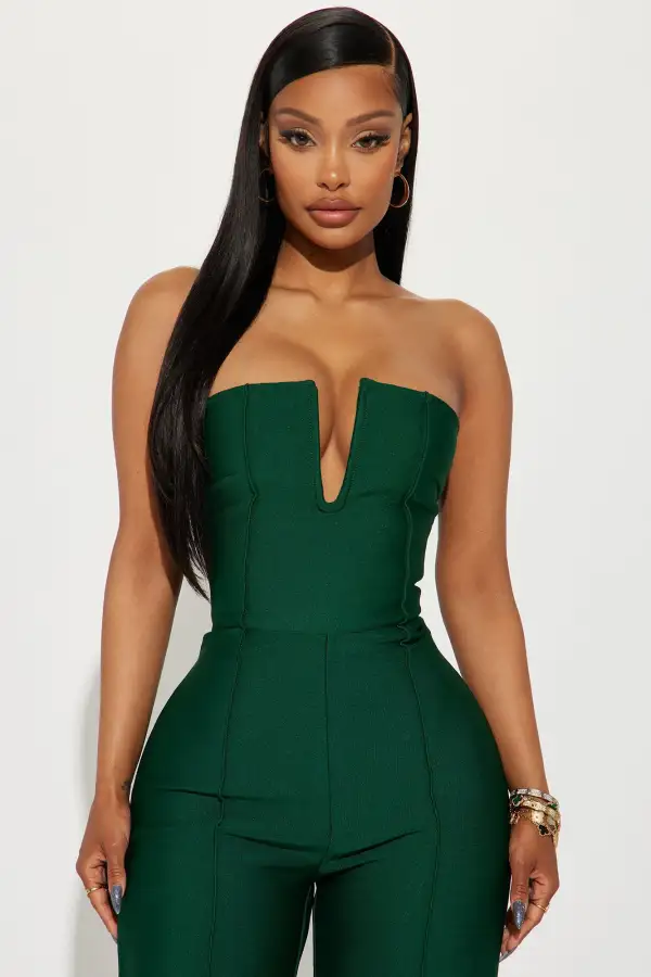 Someone To You Bandage Jumpsuit  - Hunter