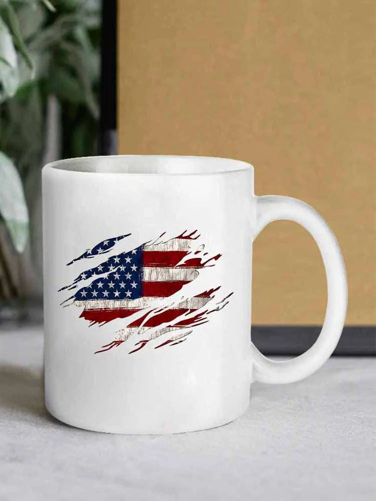 A Mug With Double-Sided Printed National Flag