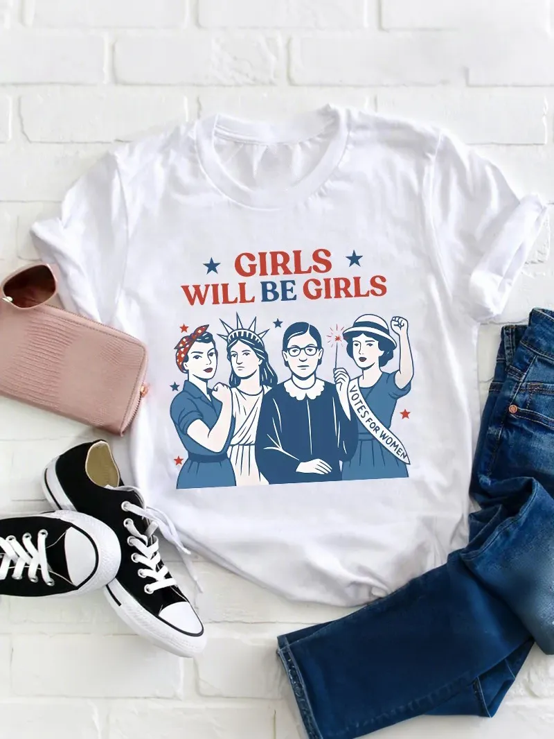Girls Will Be Girls Women'S Rights Teacher T-Shirt