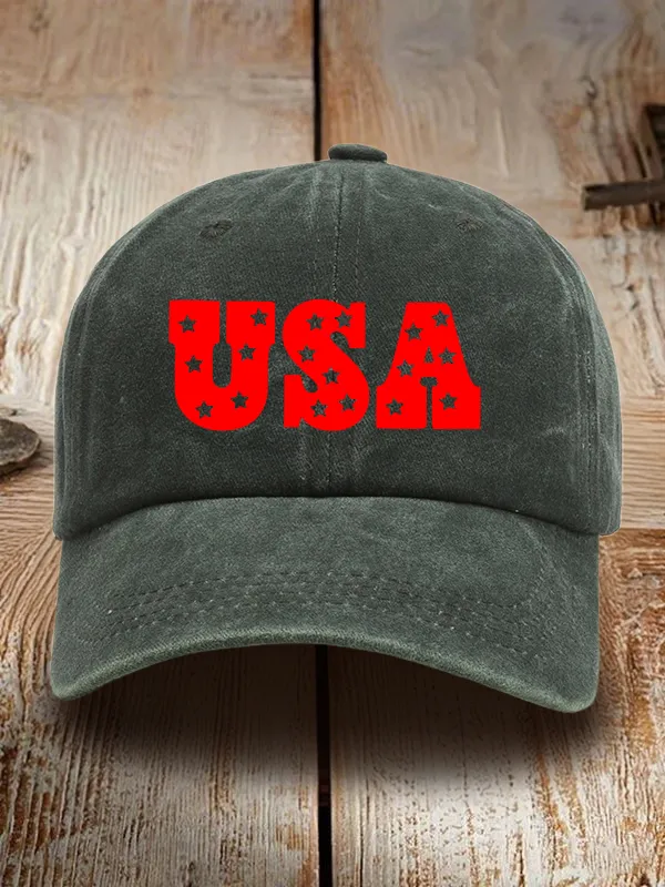 USA Washed Baseball Cap