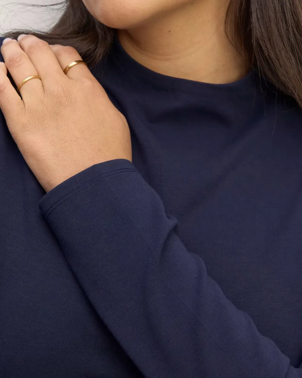 Long Sleeve Funnel-Neck Tee