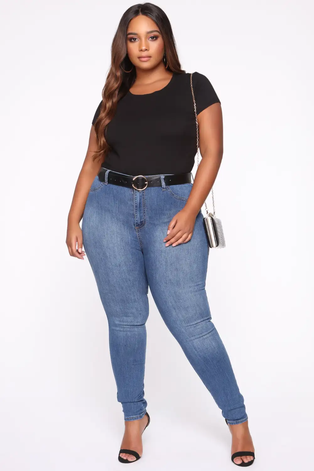 Sabrina Crew Neck Tee - Black