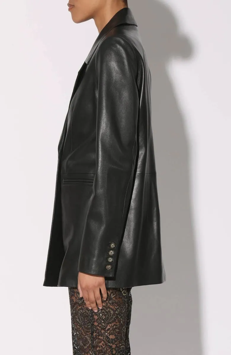 Misha Leather Blazer