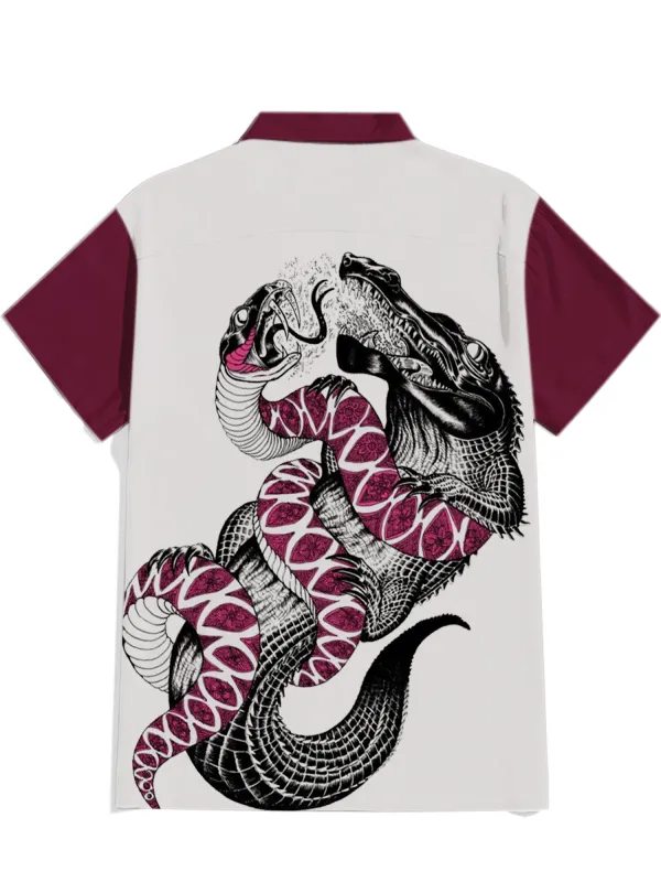 Brave Snake Crocodile Fight Shirt