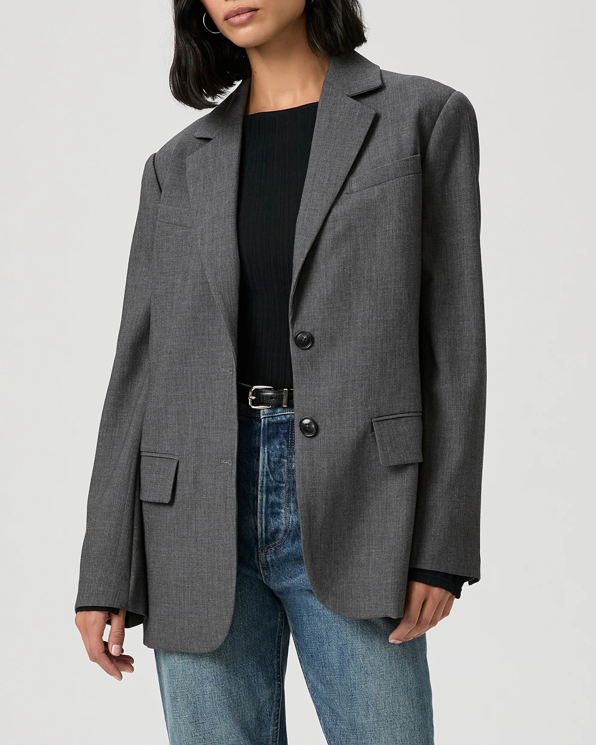 Gray Versatile Oversized Blazer