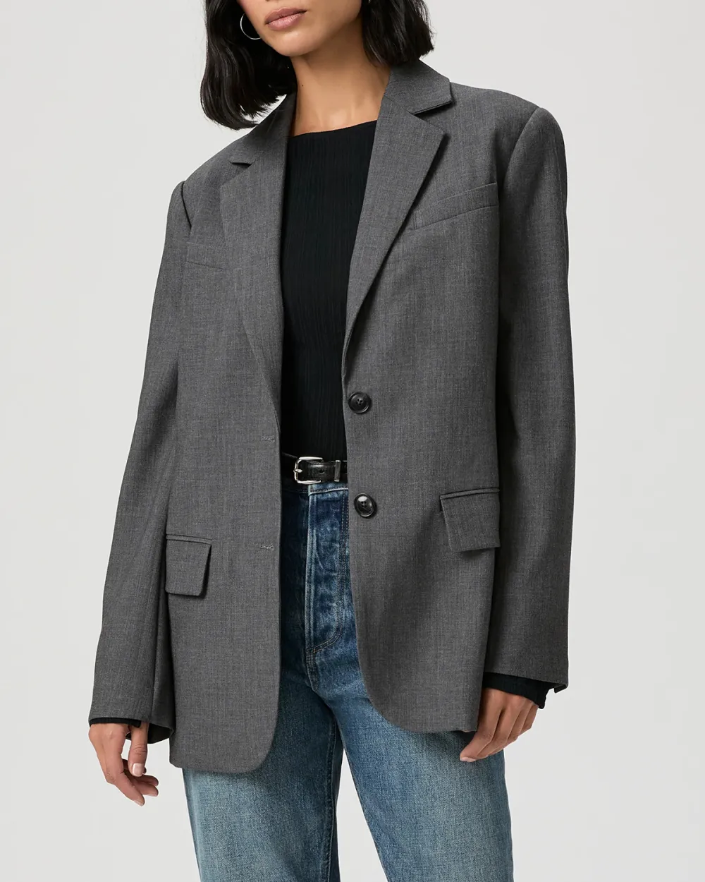Gray Versatile Oversized Blazer