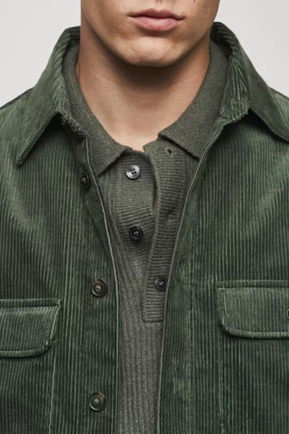 Corduroy Pockets Overshirt