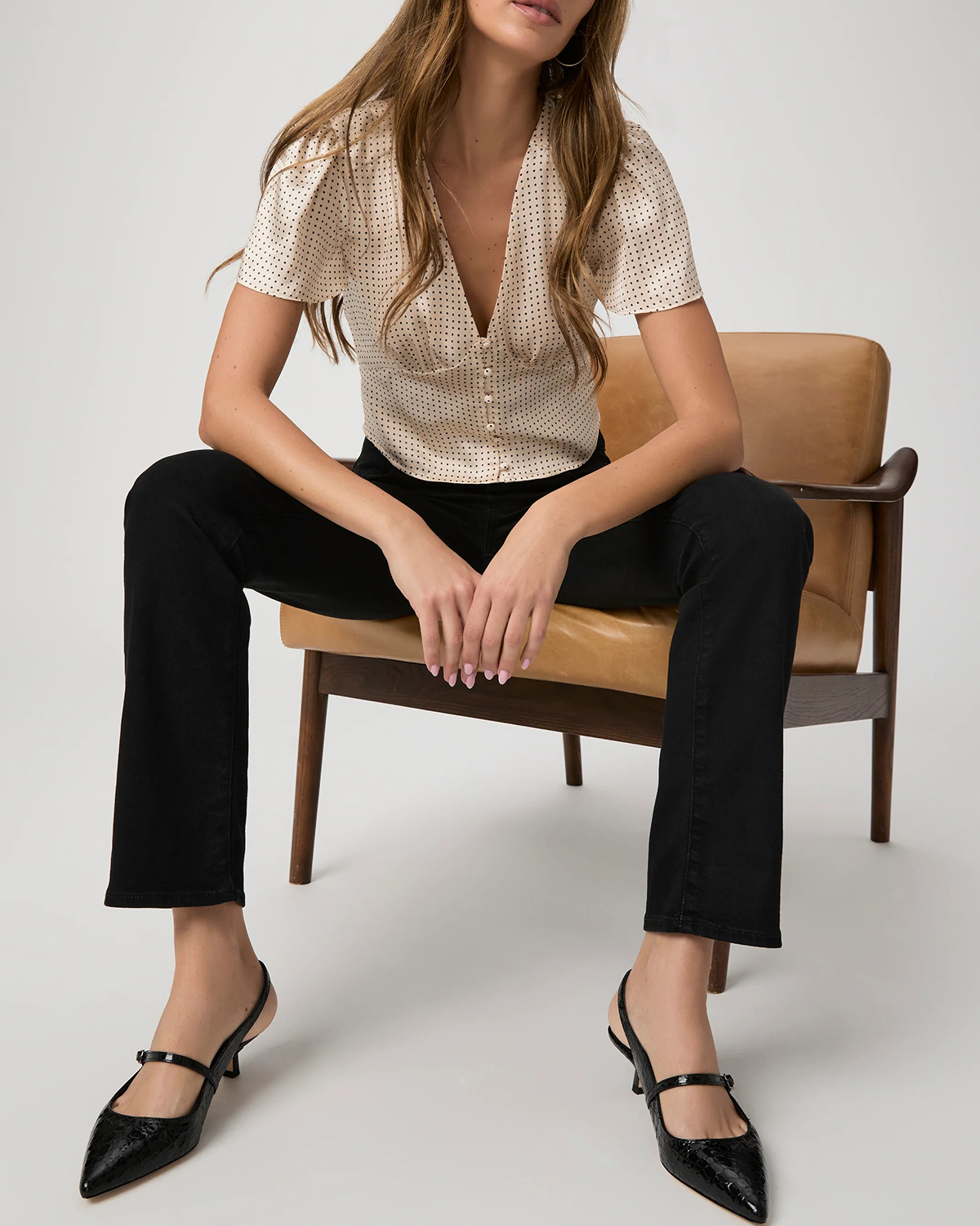 Black Straight Leg Skinny Jeans