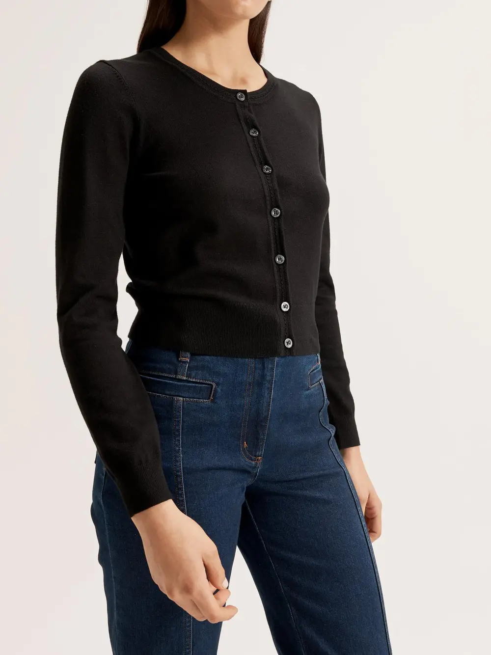 Solid Button Front Cardigan