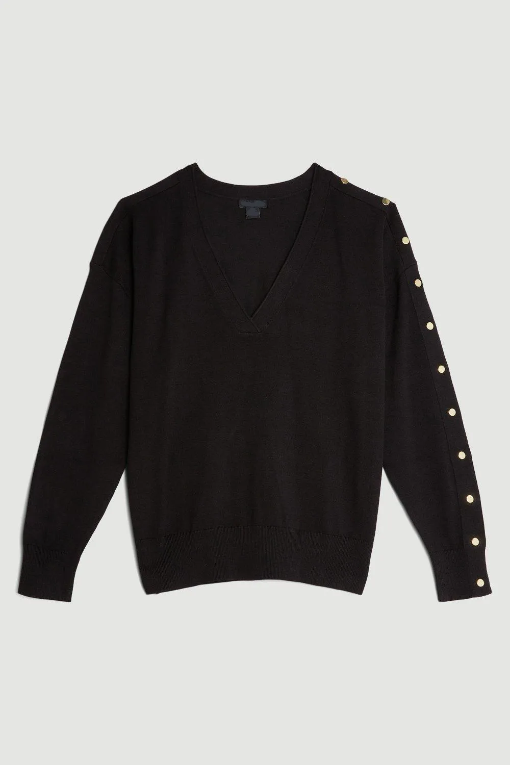Viscose Blend V Neck Knit Jumper