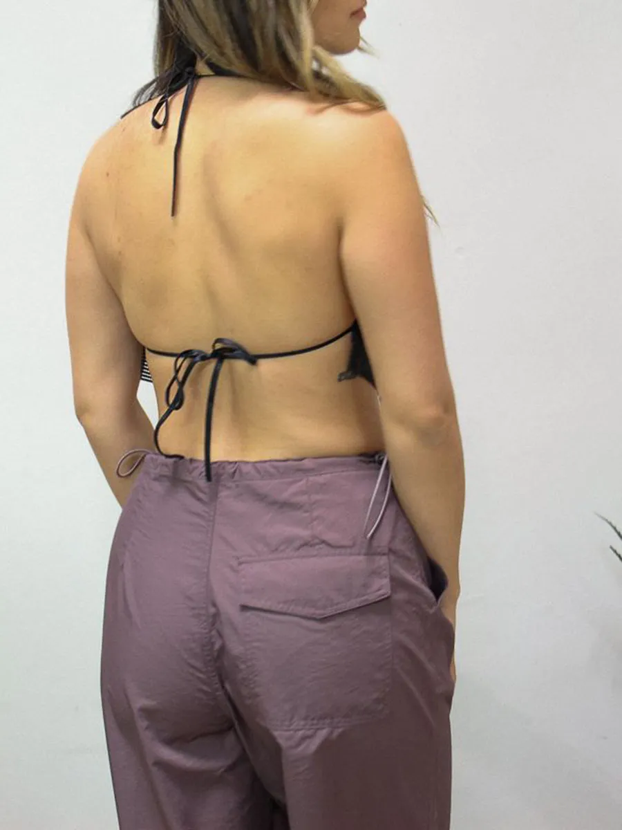 Causal Low Rise Parachute Pants